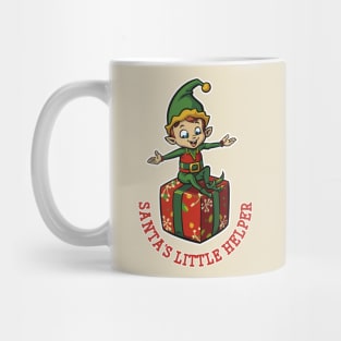 Santa's Little Helper Cute Christmas Elf Mug